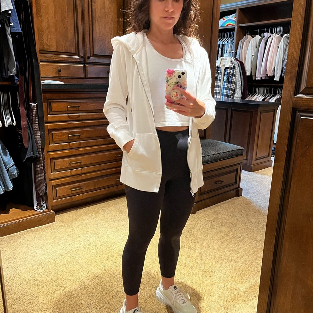 Gap long hooded zip up sweatshirt